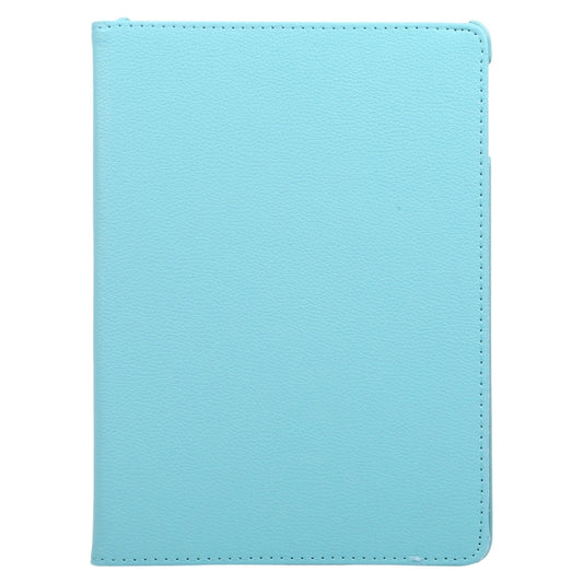 For iPad 9.7 (2018) & iPad 9.7 (2017) & Air 2 & Air 360 Degree Rotation Litchi Texture Leather Case with 2 Gears Holder(Blue) by buy2fix