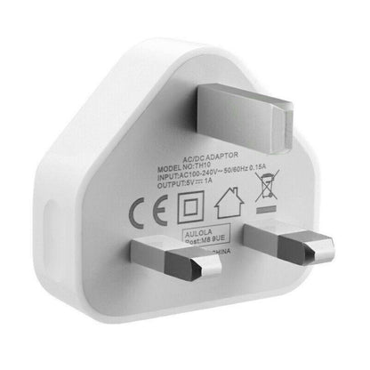 5V / 1A (UK Plug) USB Charger Adapter For  iPhone, Galaxy, Huawei, Xiaomi, LG, HTC and Other Smart Phones, Rechargeable Devices(White) - Apple Accessories by buy2fix | Online Shopping UK | buy2fix