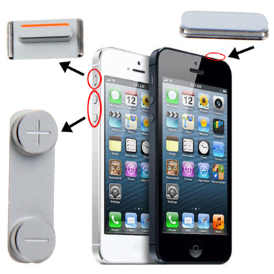 3 in 1 for iPhone 5 (Mute Button + Power Button + Volume Button) by buy2fix