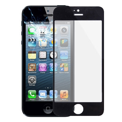Front Screen Outer Glass Lens for iPhone 5 & 5S(Black) by buy2fix