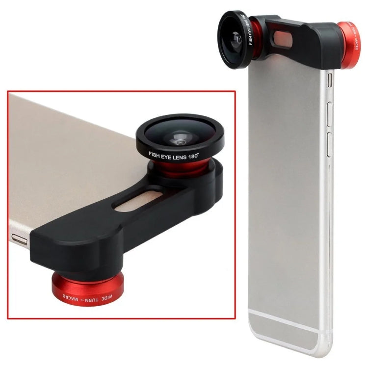 Detachable Wide and Macro Lens + 180 Degree Fish Eye Wide Angle Lens, for iPhone 5 - Combination Lens by buy2fix | Online Shopping UK | buy2fix
