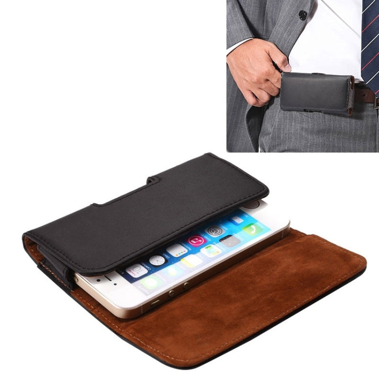 Crazy Horse Texture Vertical Flip Genuine Leather Case / Waist Bag with Back Splint for iPhone 4S / 5 / 5S / 5C(Black) by buy2fix
