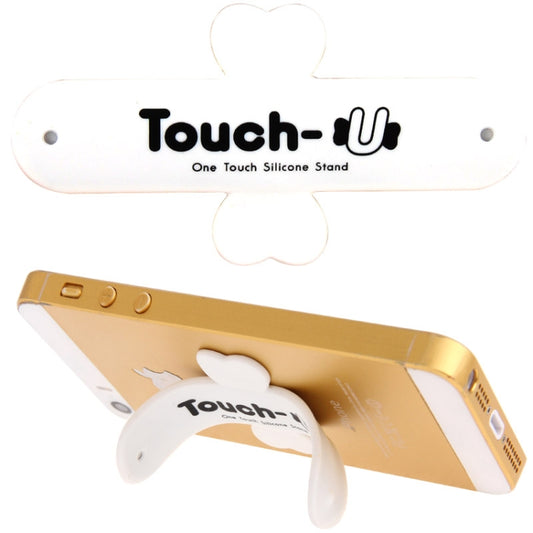 100 PCS Touch-u One Touch Universal Silicone Stand Holder(White) by buy2fix