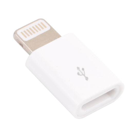 Micro USB Female to 8 Pin Male Mini Adapter(White) - Converter & Adapter by buy2fix | Online Shopping UK | buy2fix