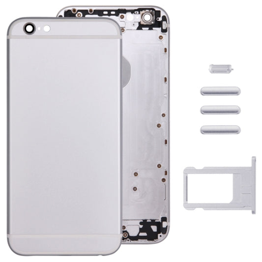 5 in 1 for iPhone 6 (Back Cover + Card Tray + Volume Control Key + Power Button + Mute Switch Vibrator Key) Full Assembly Housing Cover(Silver) - iPhone 6/6 Plus Parts by buy2fix | Online Shopping UK | buy2fix