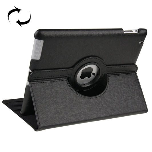 360 Degree Rotatable Leather Case with Sleep / Wake-up Function & Holder for New iPad (iPad 3)(Black) by buy2fix