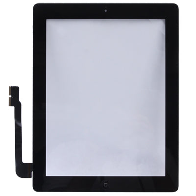 (Controller Button + Home Key Button PCB Membrane Flex Cable + Touch Panel Installation Adhesive) Touch Panel for New iPad (iPad 3)(Black) by buy2fix