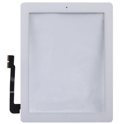 (Controller Button + Home Key Button PCB Membrane Flex Cable + Touch Panel Installation Adhesive) Touch Panel for New iPad (iPad 3)(White) by buy2fix