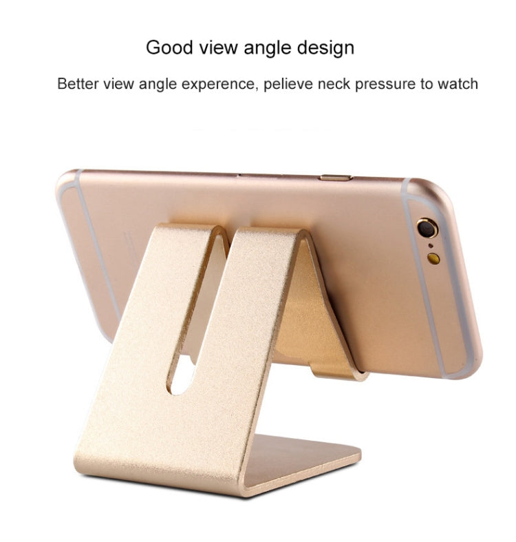 Aluminum Stand Desktop Holder for iPad, iPhone, Galaxy, Huawei, Xiaomi, HTC, Sony, and other Mobile Phones or Tablets(Rose Gold) - Desktop Holder by buy2fix | Online Shopping UK | buy2fix