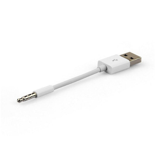 JW-SM1 USB to 3.5mm Jack Data Sync & Charge Cable for iPod shuffle 1st /2nd /3rd /4th /5th /6th Generation, Length: 10cm(White) by buy2fix