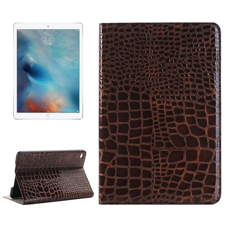 Crocodile Texture Horizontal Flip Leather Case with Holder & Card Slots & Wallet for iPad Pro 12.9 inch(Brown) by buy2fix
