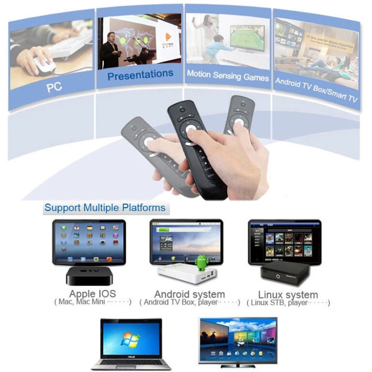 T2 Gyroscope Mini Fly Air Mouse 2.4G Android Remote Control 3D Sense Motion Stick for Desktop / Laptop by buy2fix