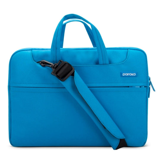 POFOKO Sac pour ordinateur portable à bandoulière unique de 12 pouces pour ordinateur portable (bleu)