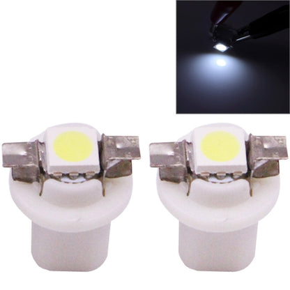 2 PCS B8.5 White Light 0.2W 12LM 1 LED SMD 5050 LED Instrument Light Bulb Dashboard Light for Vehicles, DC 12V(White) - Instrument Lights by buy2fix | Online Shopping UK | buy2fix