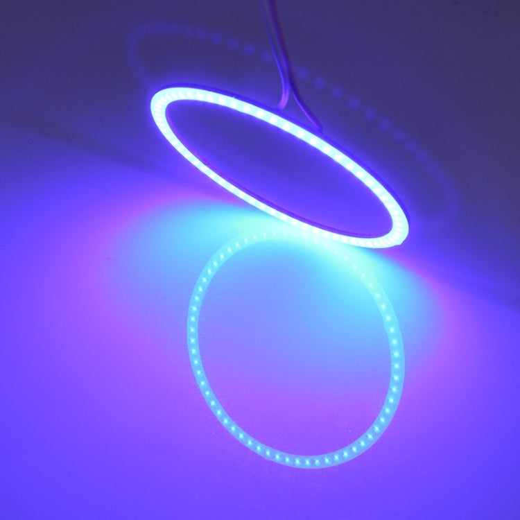 60mm 5W 180LM Angel Eyes Circles Car Headlight Blue Light COB LED Lights for Vehicles, DC 12-24V by buy2fix