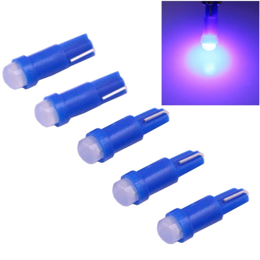 5 PCS T5 0.5W 20LM Blue Light 1 LED COB LED Instrument Light Bulb Dashboard Light for Vehicles, DC 12V(Blue) - Instrument Lights by buy2fix | Online Shopping UK | buy2fix