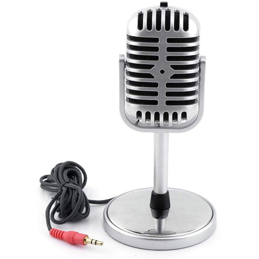 Plastic Classic Style 3.5mm Standing Microphone by buy2fix
