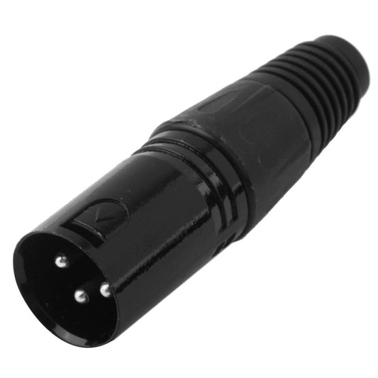 3 Pin XLR Male Plug Microphone Connector Adapter(Black) by buy2fix