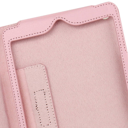 2-fold Litchi Texture Flip Leather Case with Holder Function for iPad mini 1 / 2 / 3(Pink) by buy2fix