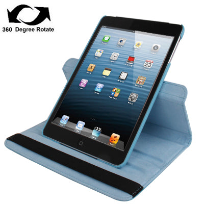 360 Degree Rotation Leather Case with Holder for iPad mini / mini 2 Retina(Baby Blue) by buy2fix