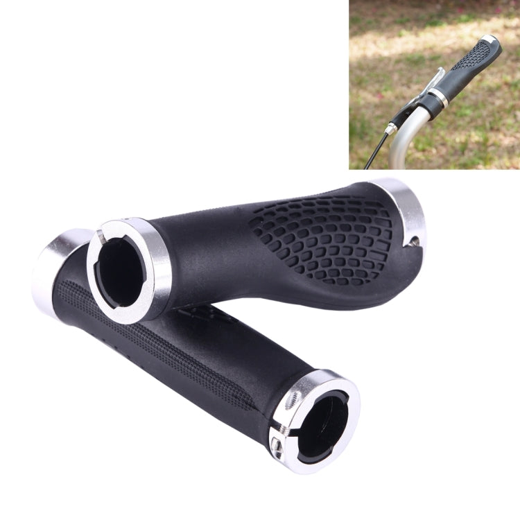 OQSPORT 2 PCS Bike Hand Grips Covers Bilateral Lock MTB Bicycle Anti-slip Handlebar Grips(Silver) - Outdoor & Sports by buy2fix | Online Shopping UK | buy2fix