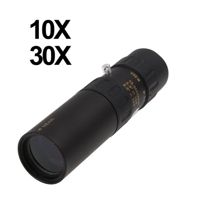 10-30 x 25mm Telescope Monocular for Backpacking / Hiking(Black) by Nikula