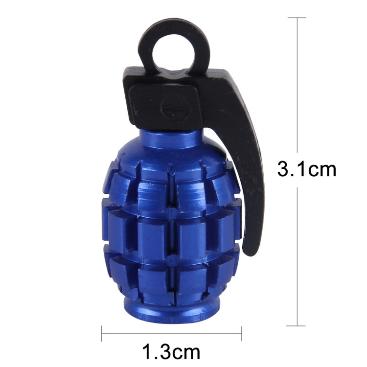 2 PCS Universal Grenade Shaped Bicycle Tire Valve Caps(Blue) -  by buy2fix | Online Shopping UK | buy2fix