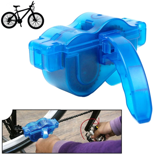 Nettoyeur de chaîne de vélo Kit d'outils de lavage de brosses de machine de vélo de vélo Kits d'outils de nettoyage de chaîne de vélo d'alpiniste (bleu)