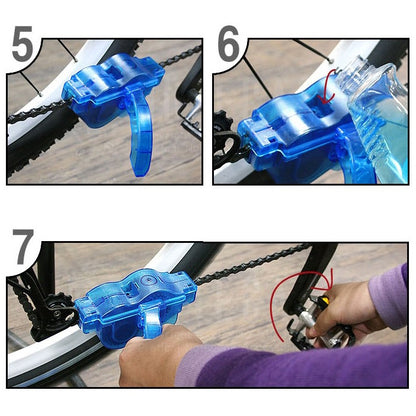 Bicycle Chain Cleaner Cycling Bike Machine Brushes Scrubber Wash Tool Kit Mountaineer Bicycle Chain Cleaner Tool Kits(Blue) - Outdoor & Sports by buy2fix | Online Shopping UK | buy2fix