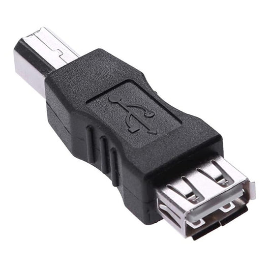 USB 2.0 A Female to B Male Adapter Connector AF to BM Converter for Printer(Black) by buy2fix