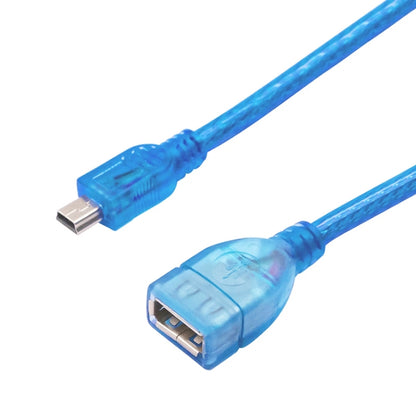 Mini 5-pin USB to USB 2.0 AF OTG Adapter Cable, Length: 22cm (Blue) - Computer & Networking by buy2fix | Online Shopping UK | buy2fix