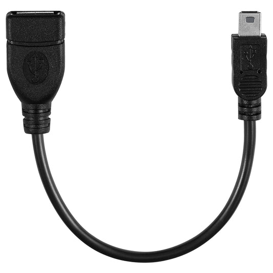 Mini 5-pin USB to USB 2.0 AF OTG Adapter Cable, Length: 12cm(Black) by buy2fix
