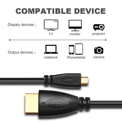 1.8m Gold Plated 3D 1080P Micro HDMI Male to HDMI Male cable for Mobile Phone, Cameras, GoPro - Cable by buy2fix | Online Shopping UK | buy2fix