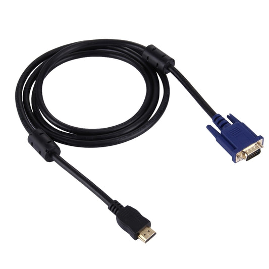 1.8m HDMI Male to VGA Male 15PIN Video Cable(Black) by buy2fix