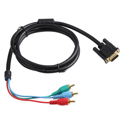 1.5m VGA to 3RCA RGB Cable(Black) - Cable by buy2fix | Online Shopping UK | buy2fix