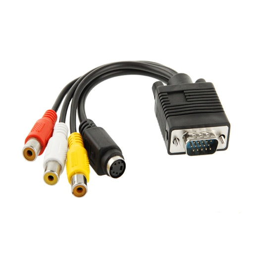 VGA to S-Video AV RCA TV Converter Cable Adapter with 2 Audio Cable by buy2fix