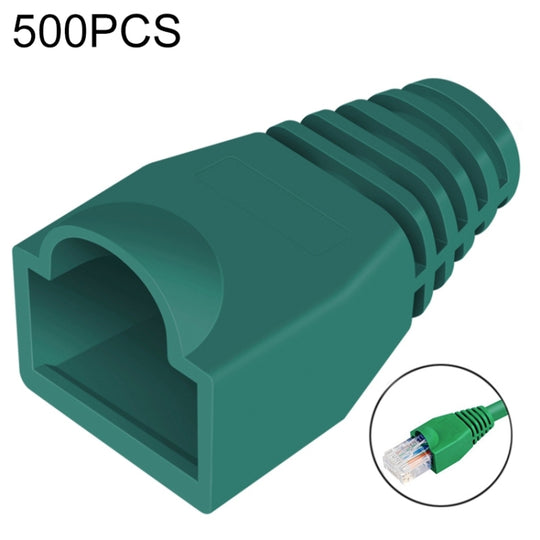 Couvercle de capuchon de bottes de câble réseau pour RJ45, vert (500 pièces dans un emballage, le prix est pour 500 pièces)(Vert)
