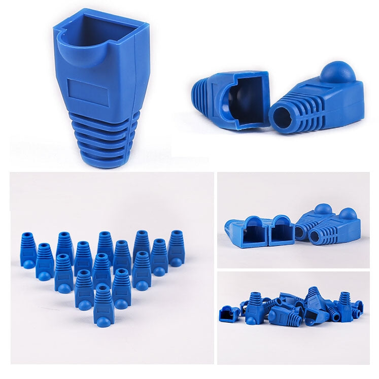 Network Cable Boots Cap Cover for RJ45, Blue (100 pcs in one packaging , the price is for 100 pcs)(Blue) by buy2fix