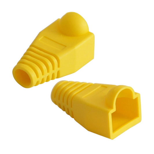Network Cable Boots Cap Cover for RJ45, Yellow (100 pcs in one packaging , the price is for 100 pcs)(Yellow) by buy2fix