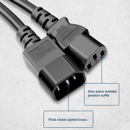 1.5m AC 3 Prong PC Power Extension Cord/Cable by buy2fix
