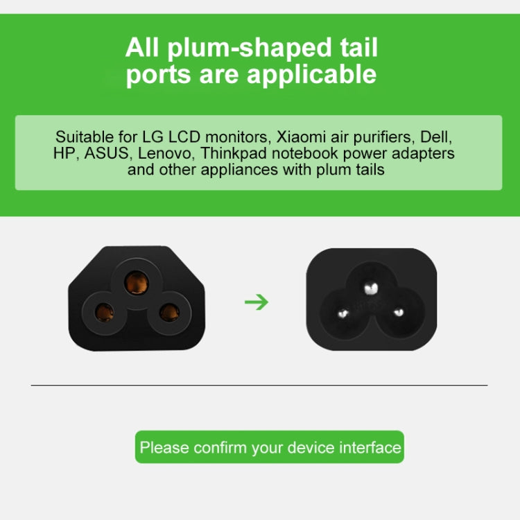 3 Prong Style US Notebook Power Cord, Cable Length: 1.5m by buy2fix