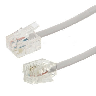 4 Core RJ11 to RJ11 Telephone cable, Length: 1.5m by buy2fix