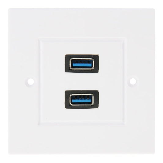 Dual USB 3.0 Female Plugs Home Wall Charger Plate Wall Plate Panel by buy2fix