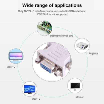 DVI-I Male Dual-Link 24 + 5 to 15 Pin VGA Female Video Monitor Adapter Converter(Grey) -  by buy2fix | Online Shopping UK | buy2fix