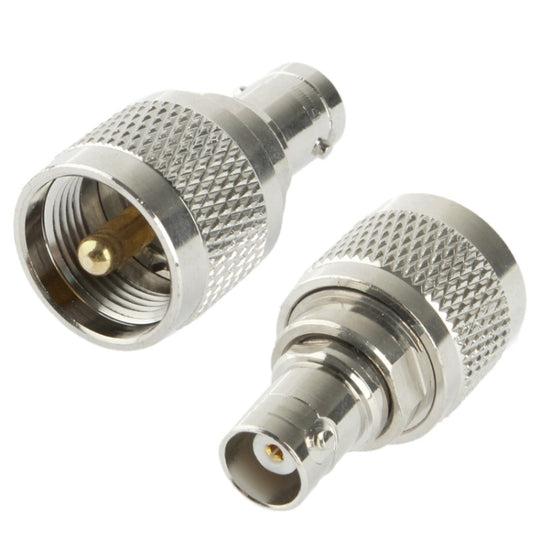 Adaptateur tête M à grande broche mâle vers BNC-K (argent)