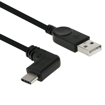 28AWG High Speed USB 2.0 Male to 90 Degrees Elbow USB-C / Type-C 3.0 Male Data Sync Cable Adapter - USB-C & Type-C Cable by buy2fix | Online Shopping UK | buy2fix