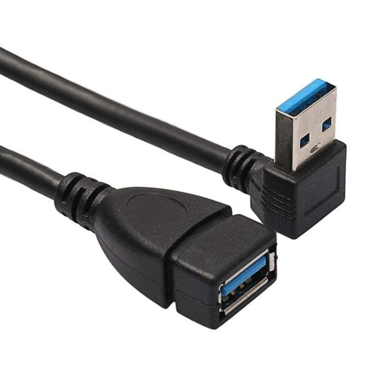 USB 3.0 Down Angle 90 degree  Extension Cable Male to Female Adapter Cord, Length: 15cm -  by buy2fix | Online Shopping UK | buy2fix