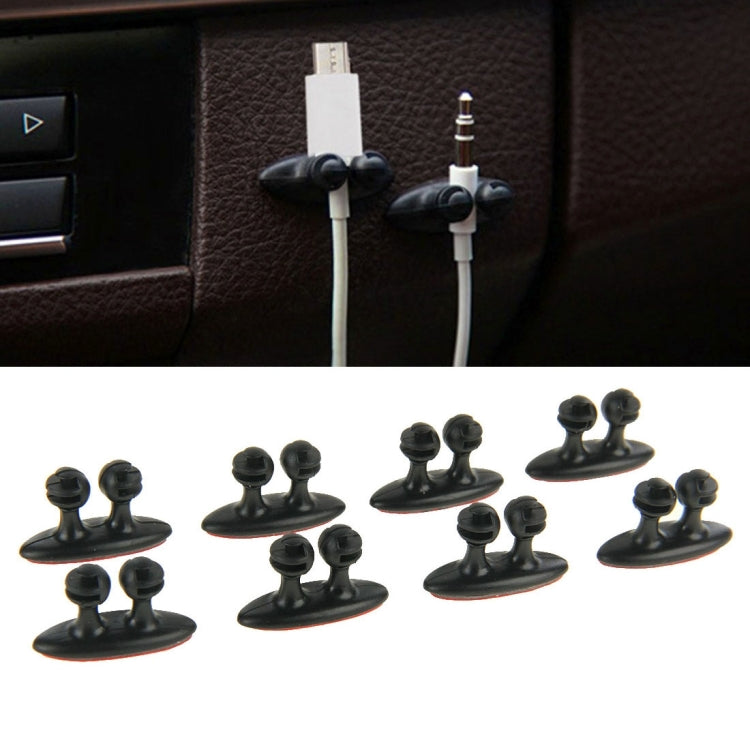 8 PCS DM-003 Car Cable Convenient Bundle Clip with Adhesive(Black) by buy2fix