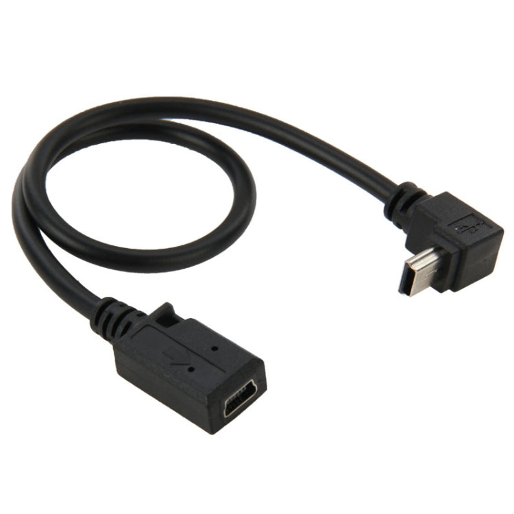 90 Degree Mini USB Male to Mini USB Female Adapter Cable, Length: 28cm -  by buy2fix | Online Shopping UK | buy2fix