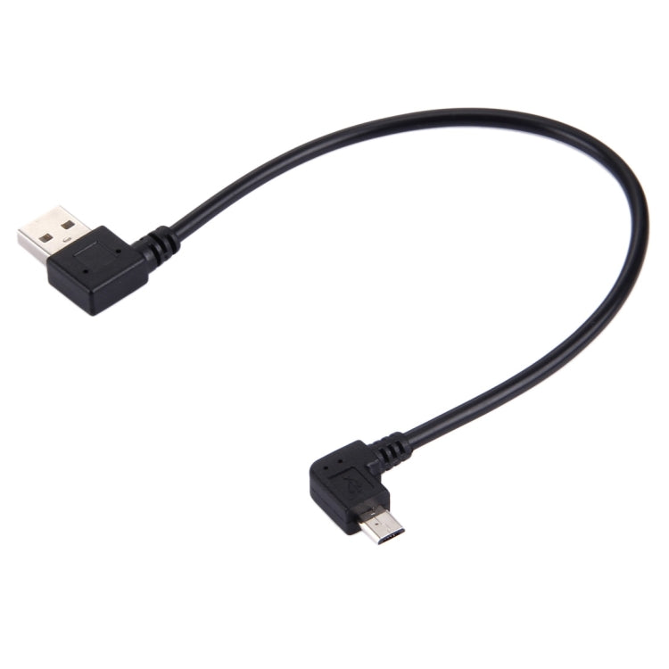 27cm 90 Degree Left Angle Micro USB to 90 Degree Left Angle USB Data / Charging Cable - Micro USB Cable by buy2fix | Online Shopping UK | buy2fix